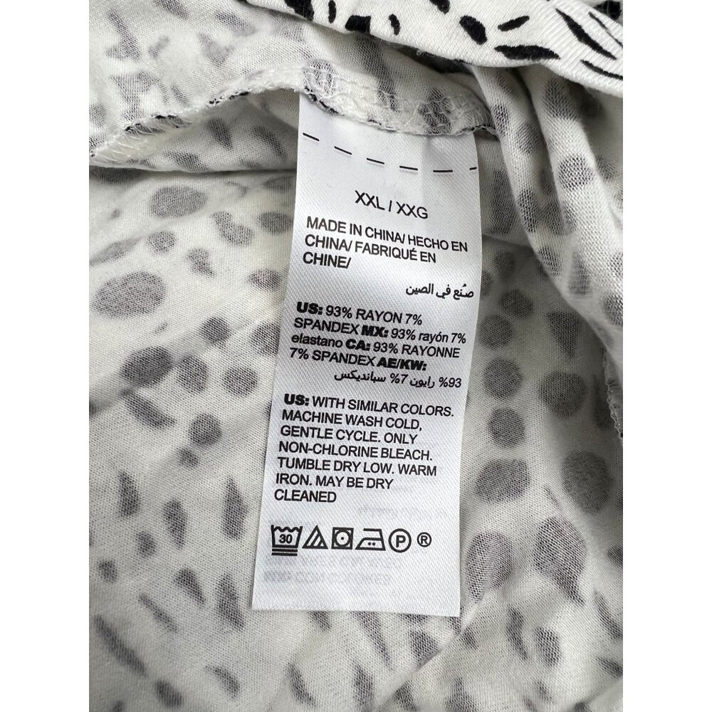Soma Cool Nights Chemise Exotic Spots Ivory Black Nightgown Size XXL - Picture 7 of 10